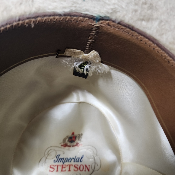 Stetson Imperial 59 7⅜  Long fur felt Fedora  Hat Tan - Picture 6 of 8